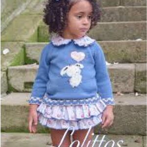 Blue Ruffled Kids Skirt
